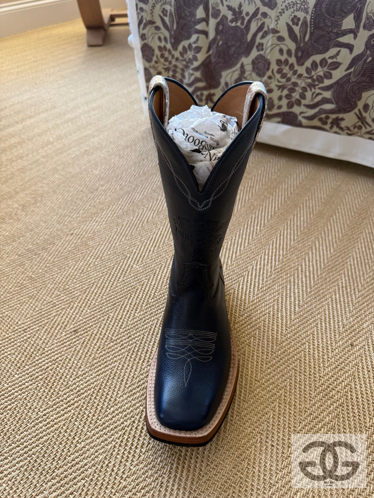 DeNiro Roper 750 navy /gold western boot in stock