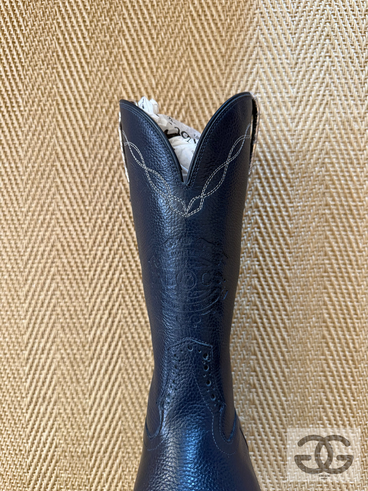 DeNiro Roper 750 navy /gold western boot in stock
