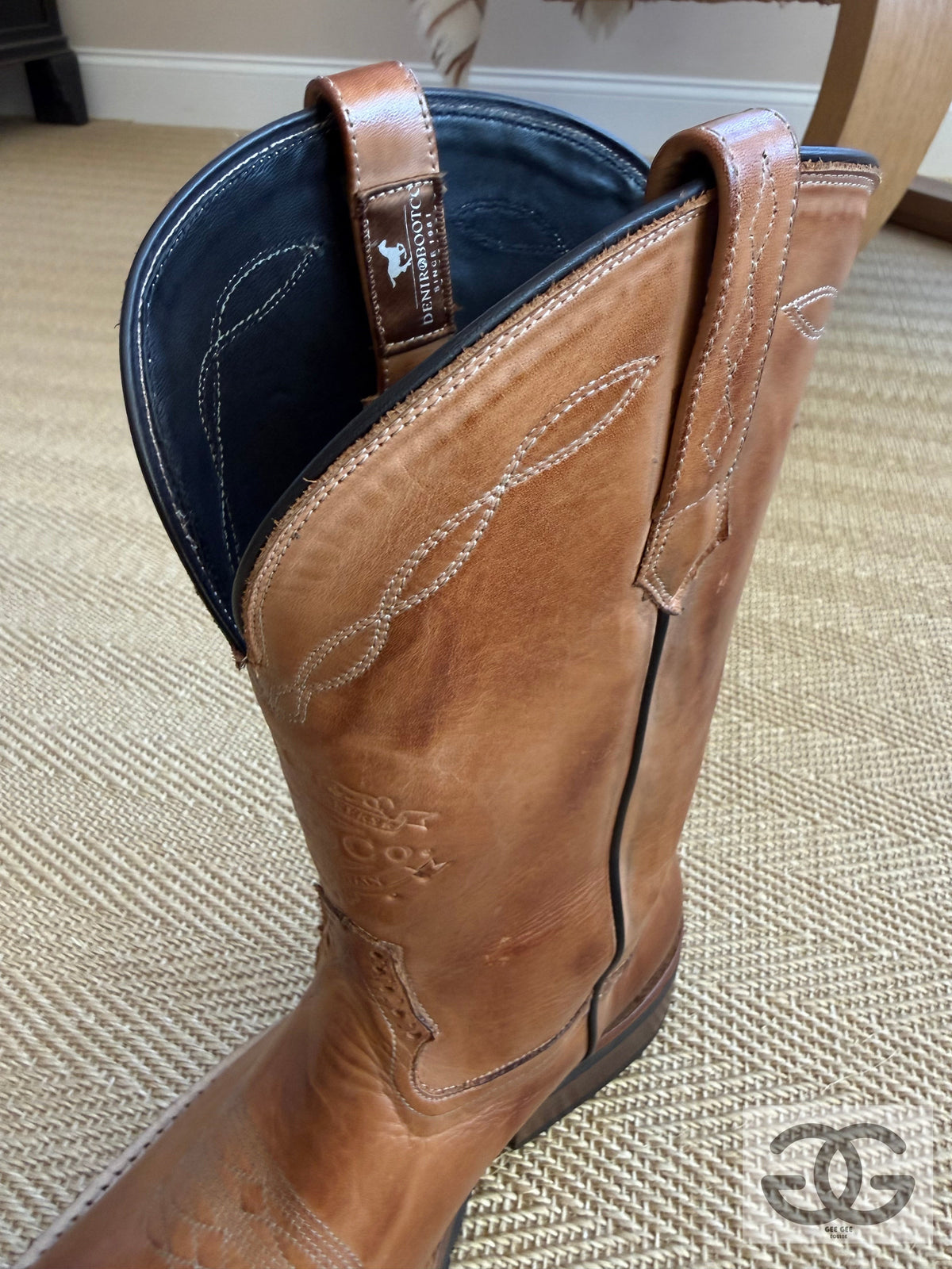 DeNiro Roper 750 vintage tan western boot in stock
