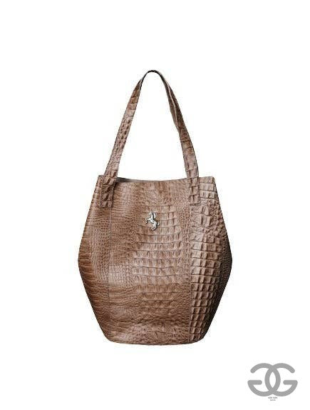 Gee Gee Med Leather Bucket Bag Sand