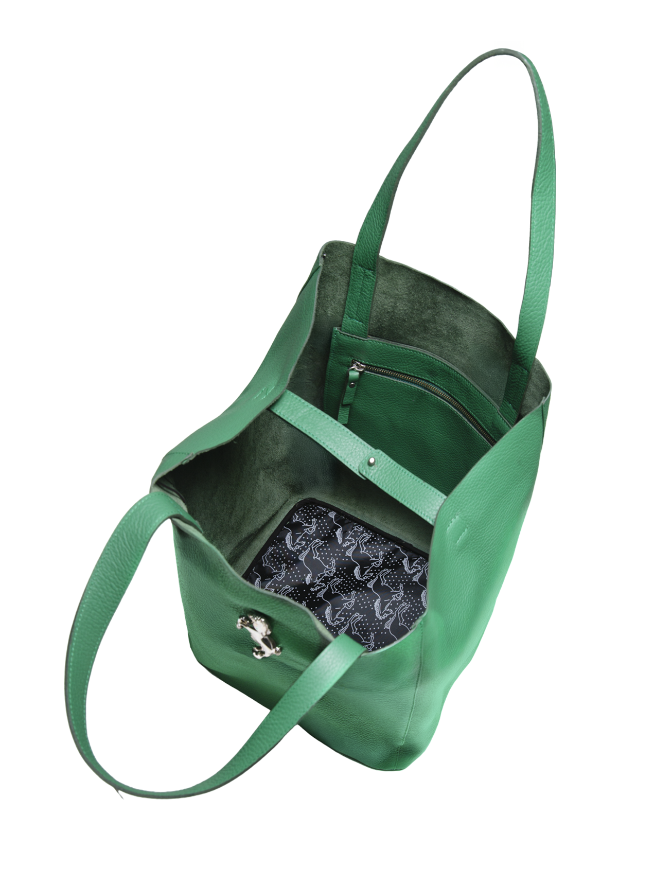 Gee Gee Big Leather Bag Green