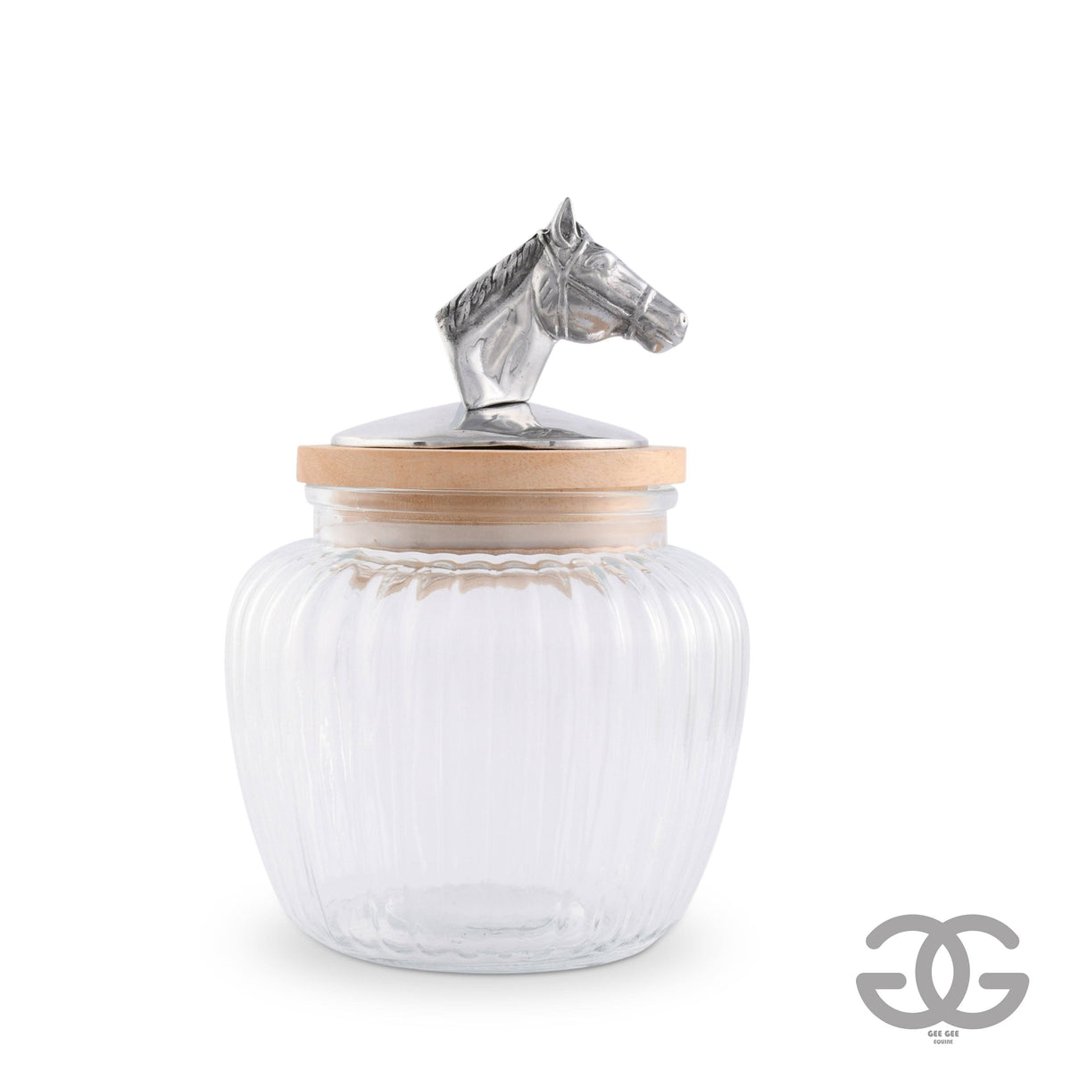 Horse Head Wood Lid Lg / Med: Set of 3