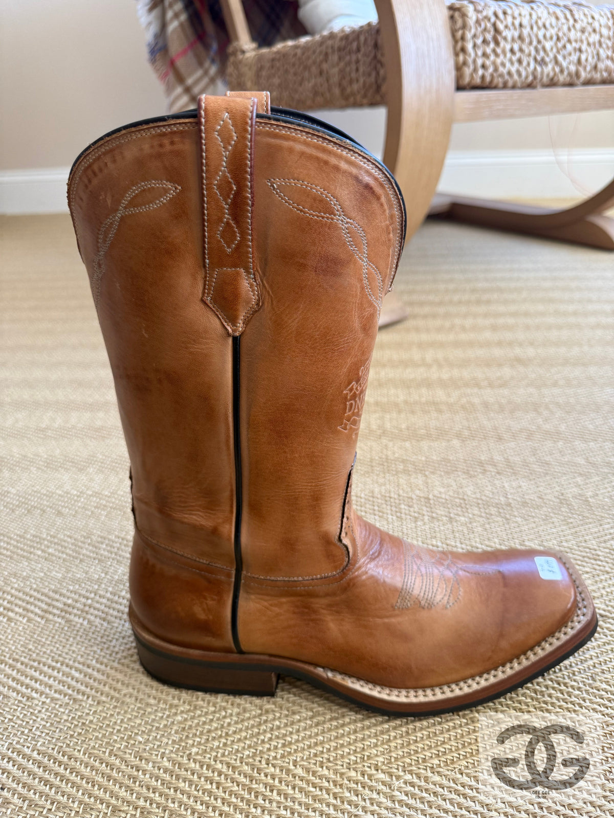 DeNiro Roper 750 vintage tan western boot in stock