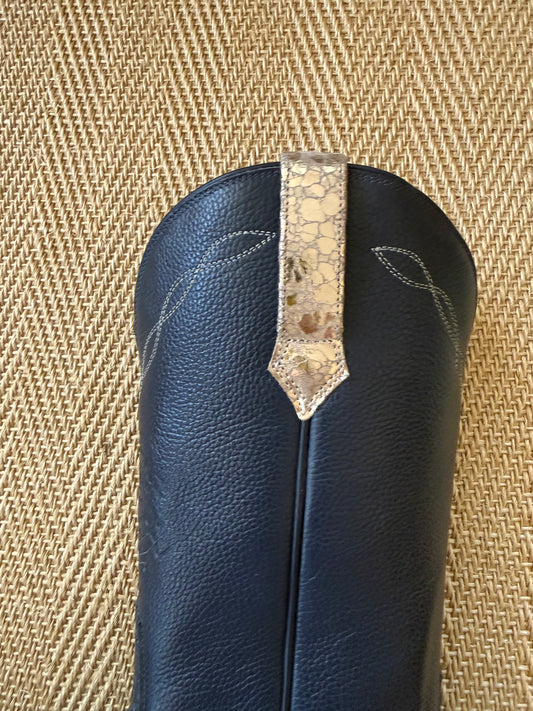 DeNiro Roper 750 navy /gold western boot