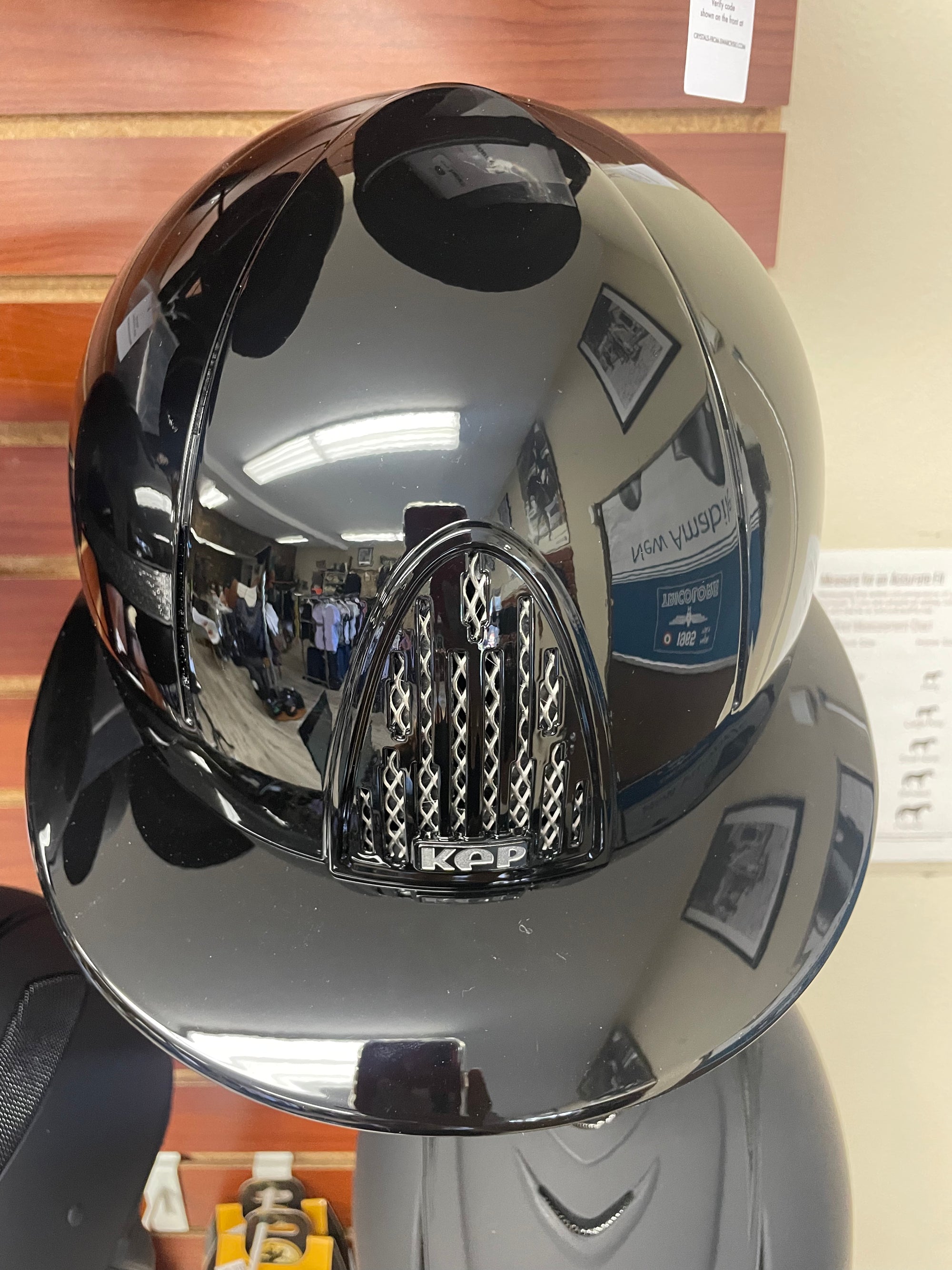 Kep Smart Black Polish Polo Visor Helmet
