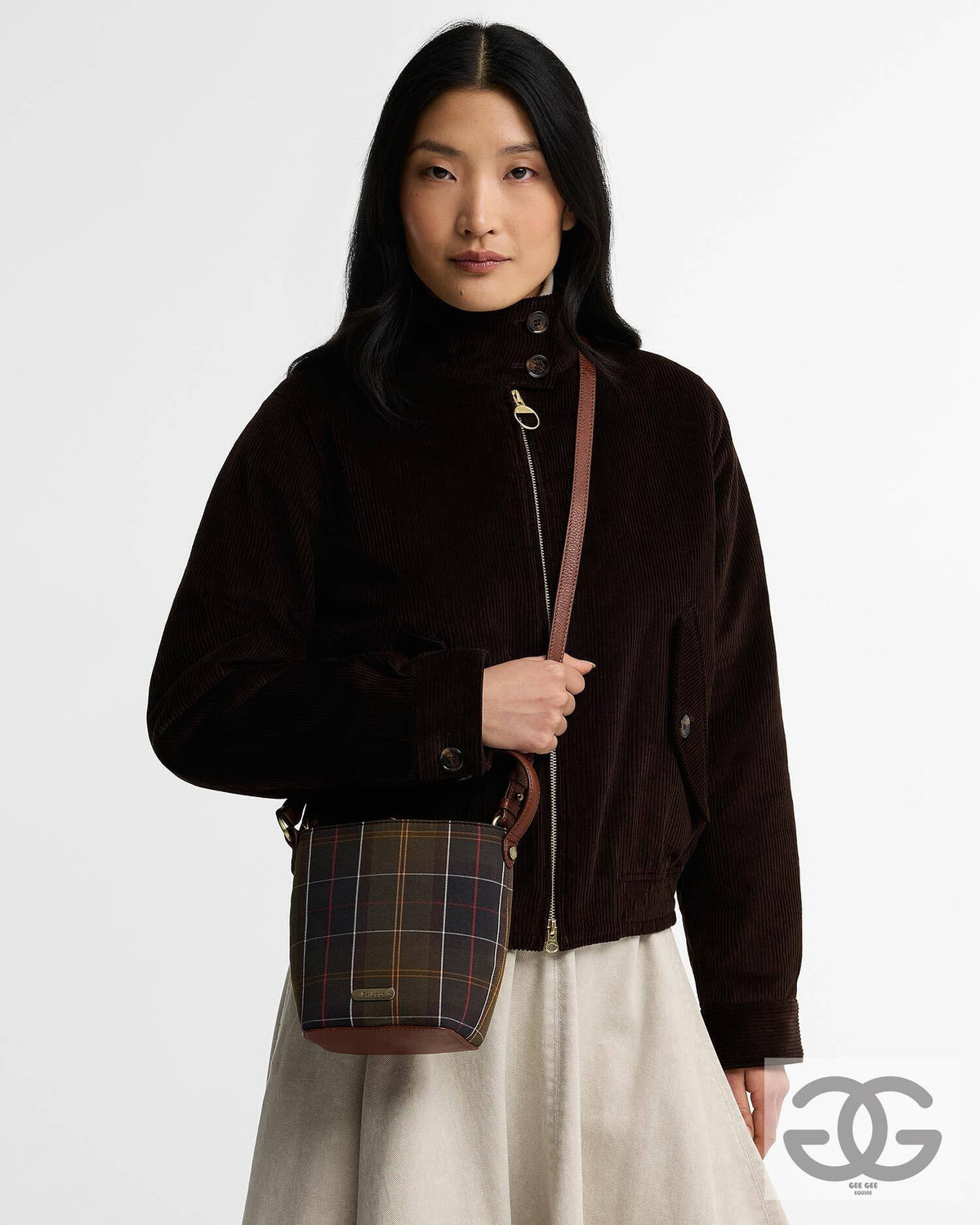 Cedar Mini Tartan Bucket Bag