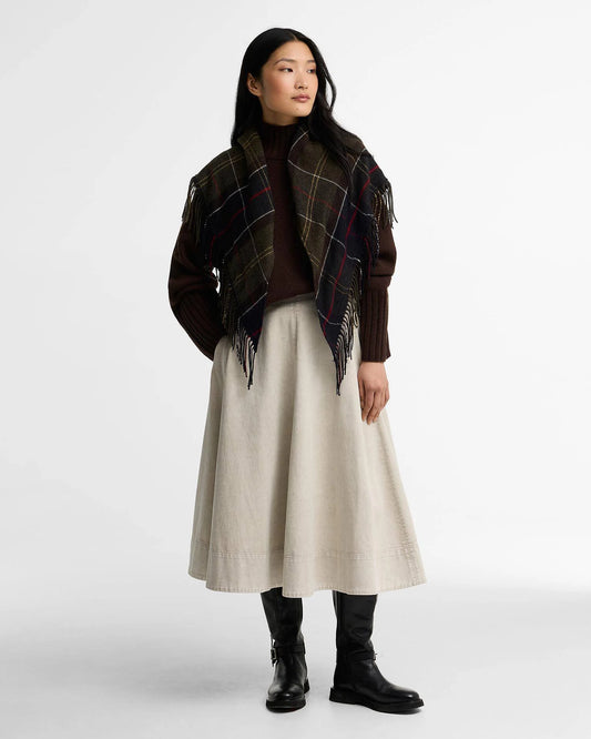 Barbour Kirklees Tartan Triangular Scarf