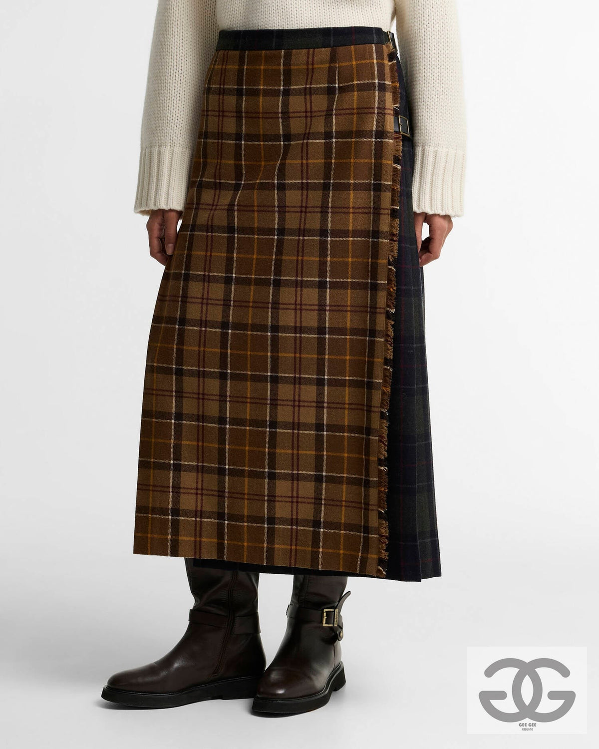 Barbour Hazelwood Tartan Midi Skirt