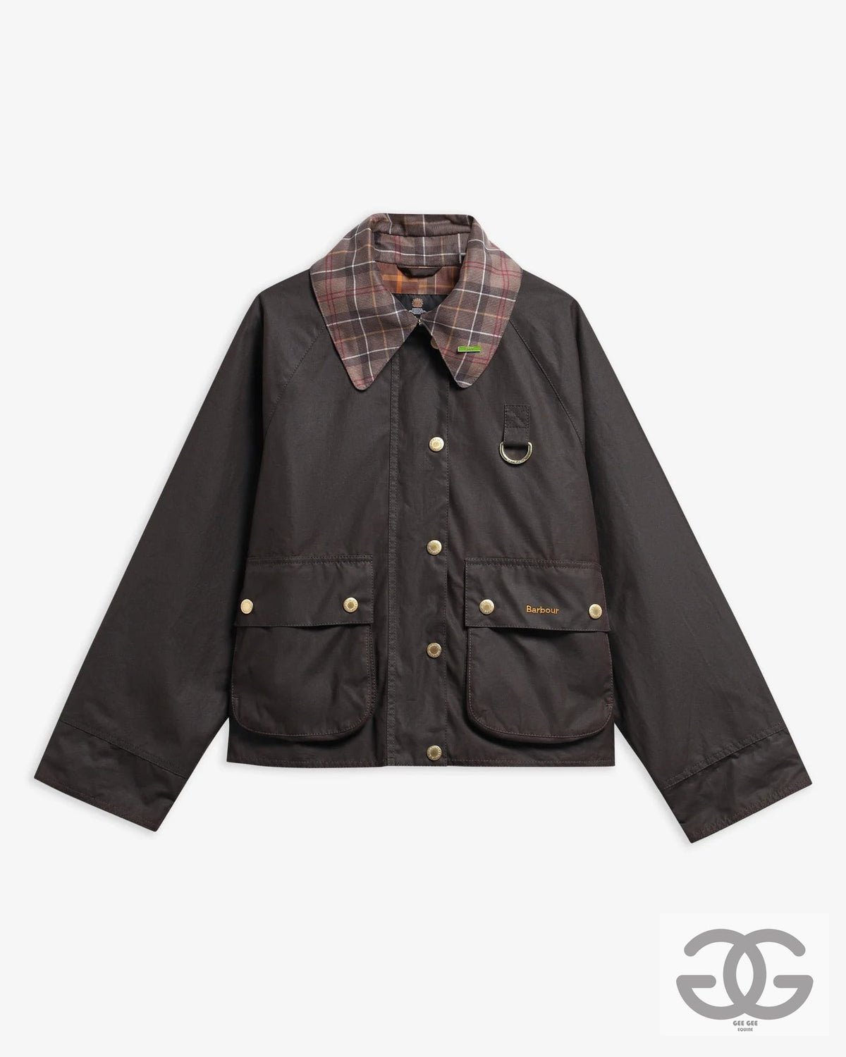 Barbour Icons Tartan Collar Spey Waxed Jacket