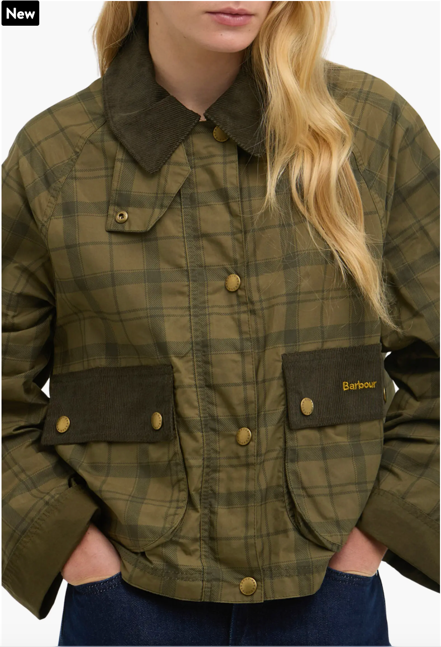 Barbour Beadnell Tartan Waxed Cotton Crop Jacket – Gee Gee Equine