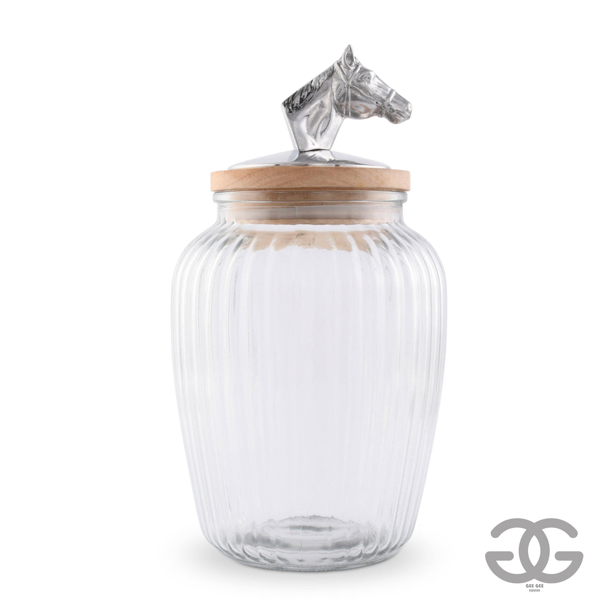 Horse Head Wood Lid Lg / Med: Set of 3