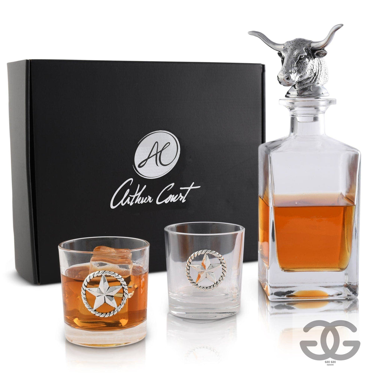 Longhorn Decanter Set with Pair of Glasses