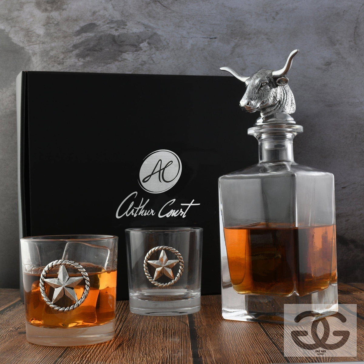 Longhorn Decanter Set with Pair of Glasses