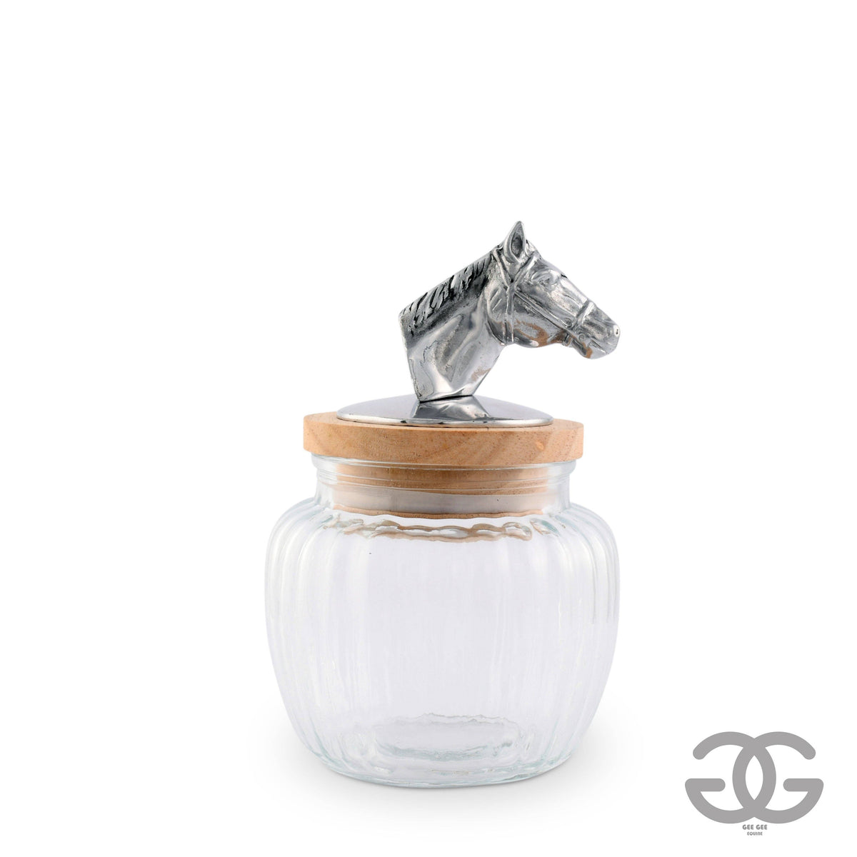 Horse Head Wood Lid Lg / Med: Set of 3