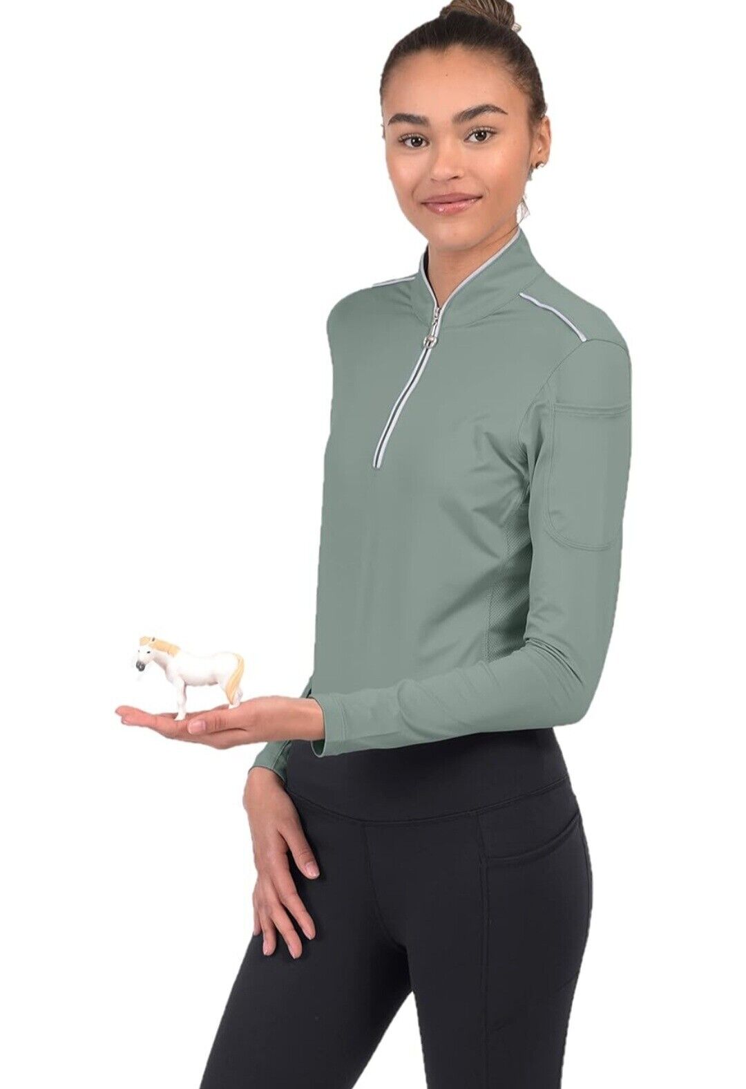 Chestnut Bay Performance Rider SkyCool Youth Long Sleeve - Sage