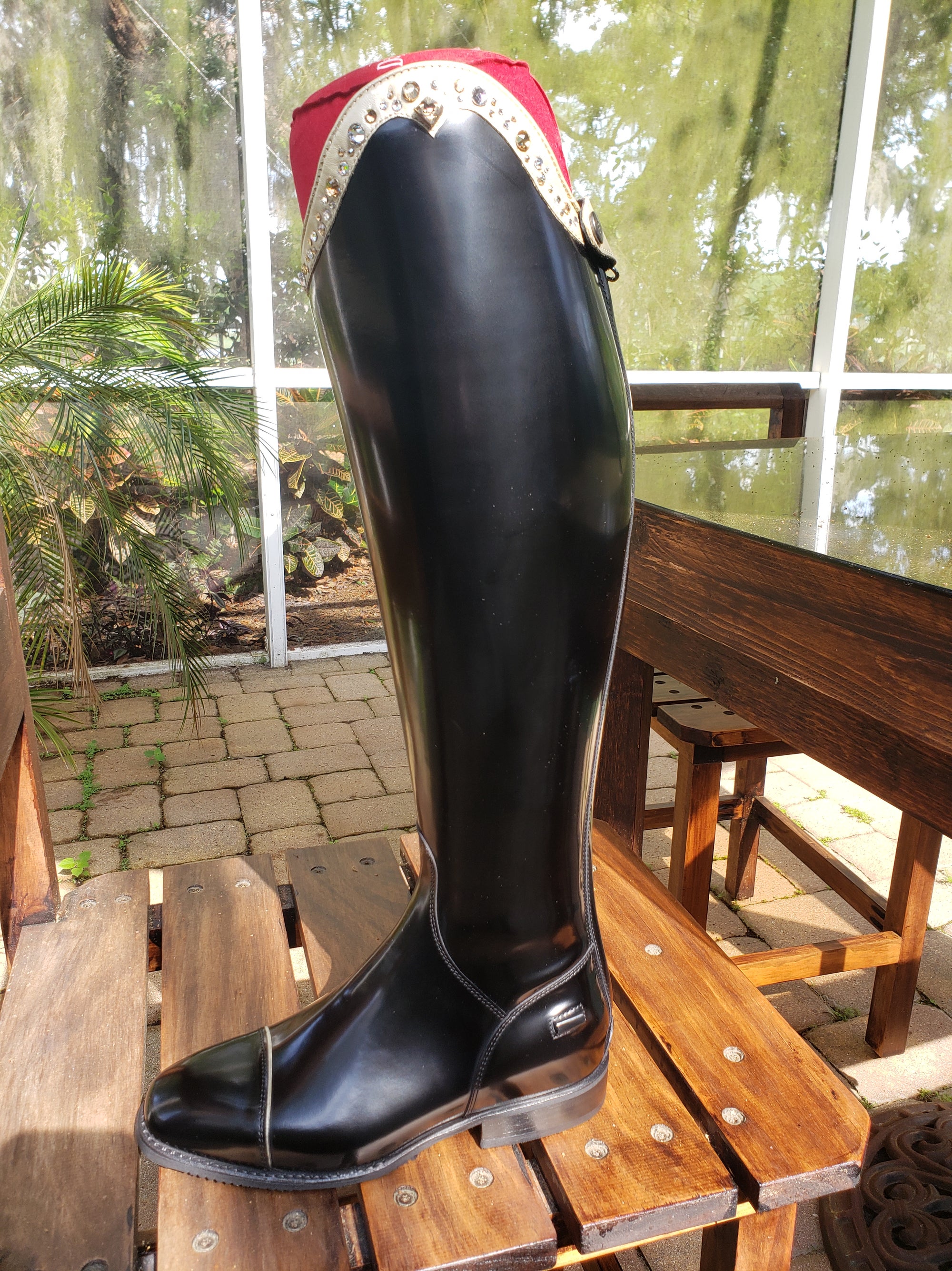 DeNiro S2601 Tall boot Rondine jeweled top