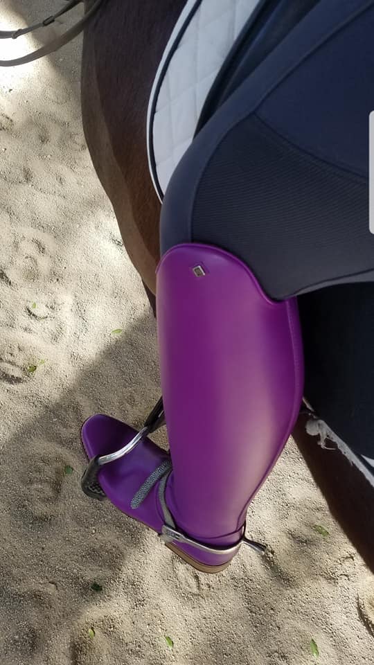 Tiziano Dressage boot custom purple/pink