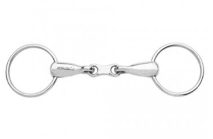 Centaur Stainless Steel French Mouth Loose Ring with 65mm Rings Bit for durability and horse comfort