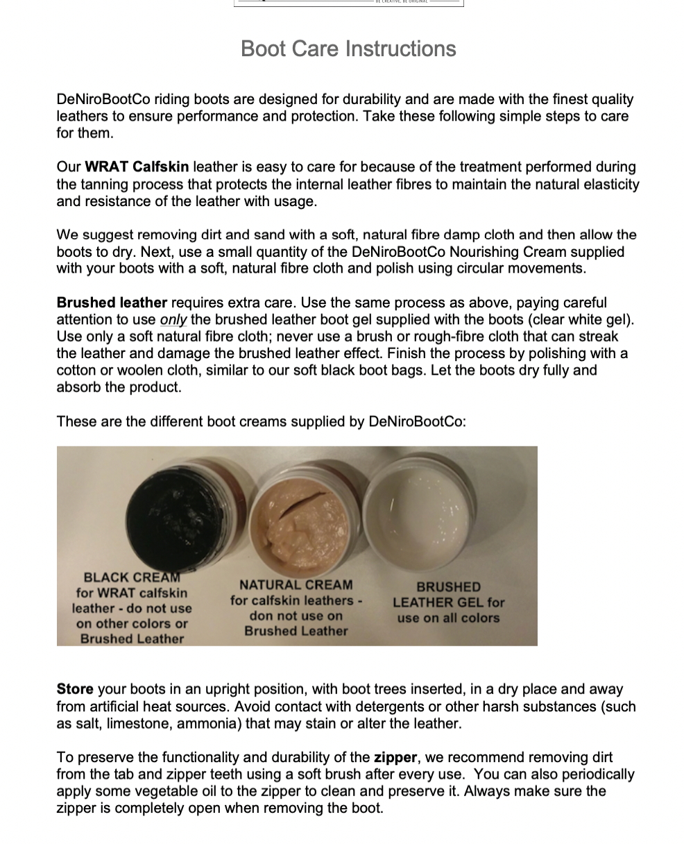 DeNiro Boot Polish Brushed Leather Conditioner