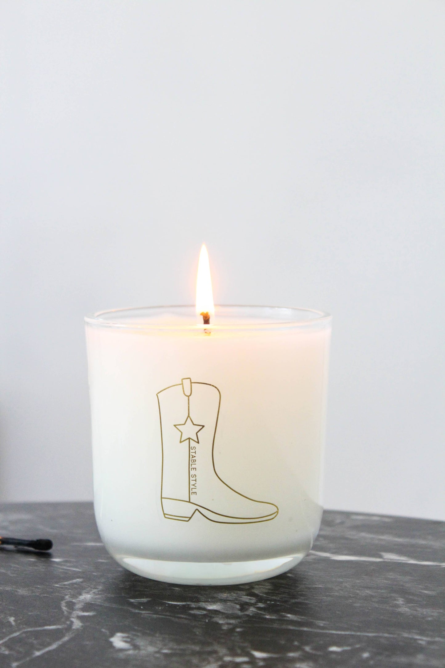 Stable Style Cowboy Boot Soy Wax Candle - Shine 