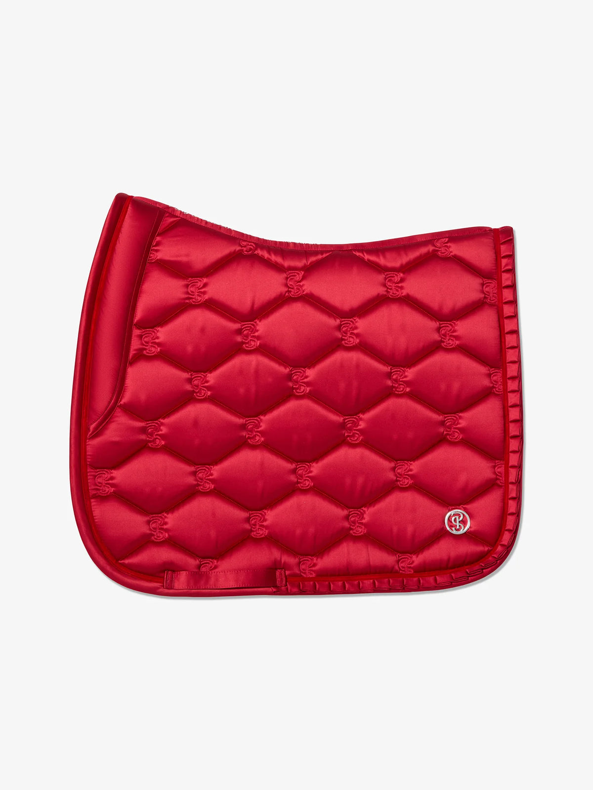PS OF SWEDEN Saddle Pad Dressage Ruffle - Cranberry Red