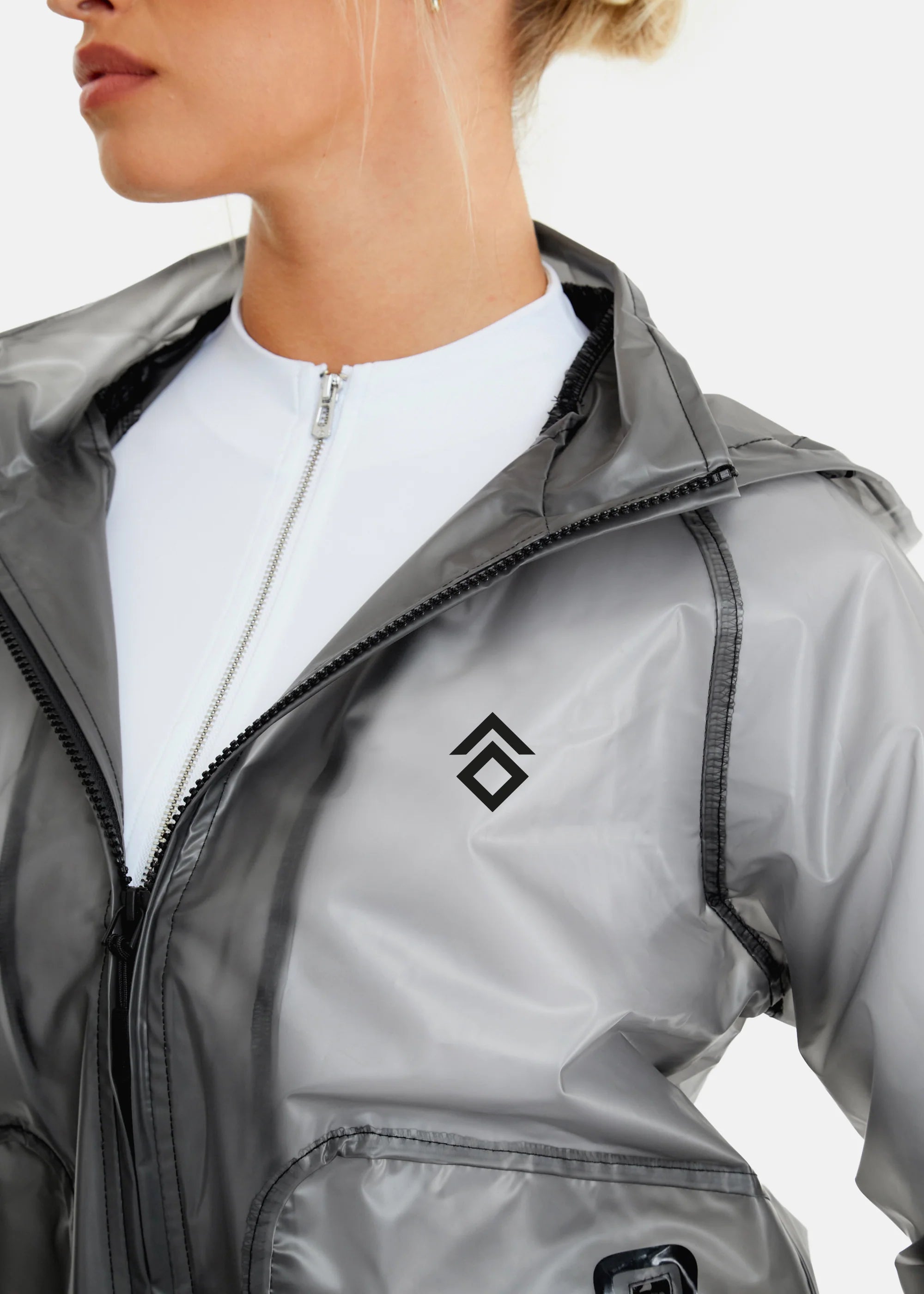 Aztec Diamond Black Clear Rain Jacket: Weatherproof Riding Gear | Gee Gee Equine 