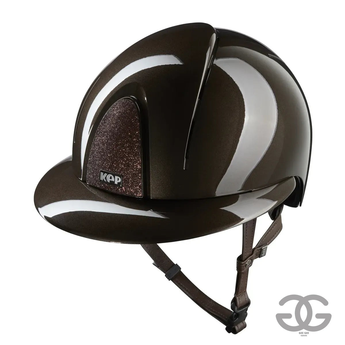 KEP smart Nova metal polish polo brim with brown strap stardust