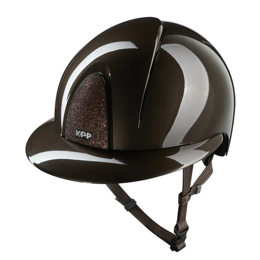 KEP smart Nova metal polish polo brim with brown strap stardust