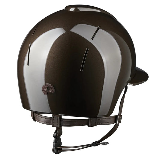 KEP smart Nova metal polish polo brim with brown strap stardust
