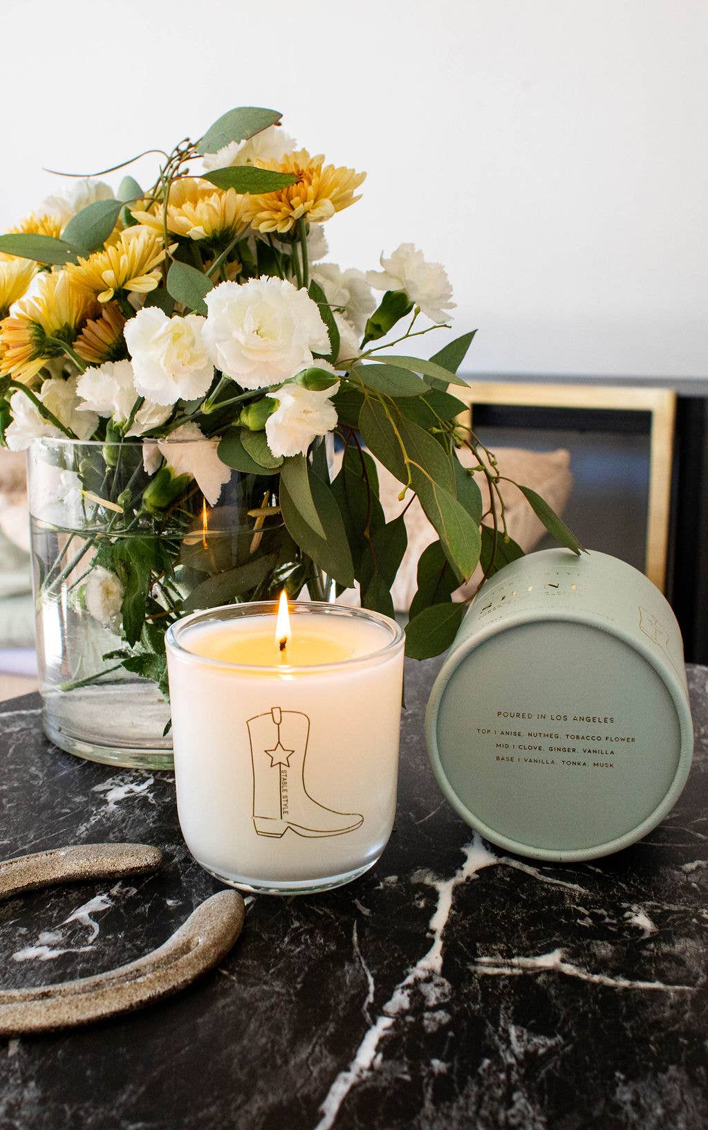 Stable Style Cowboy Boot Soy Wax Candle - Shine 