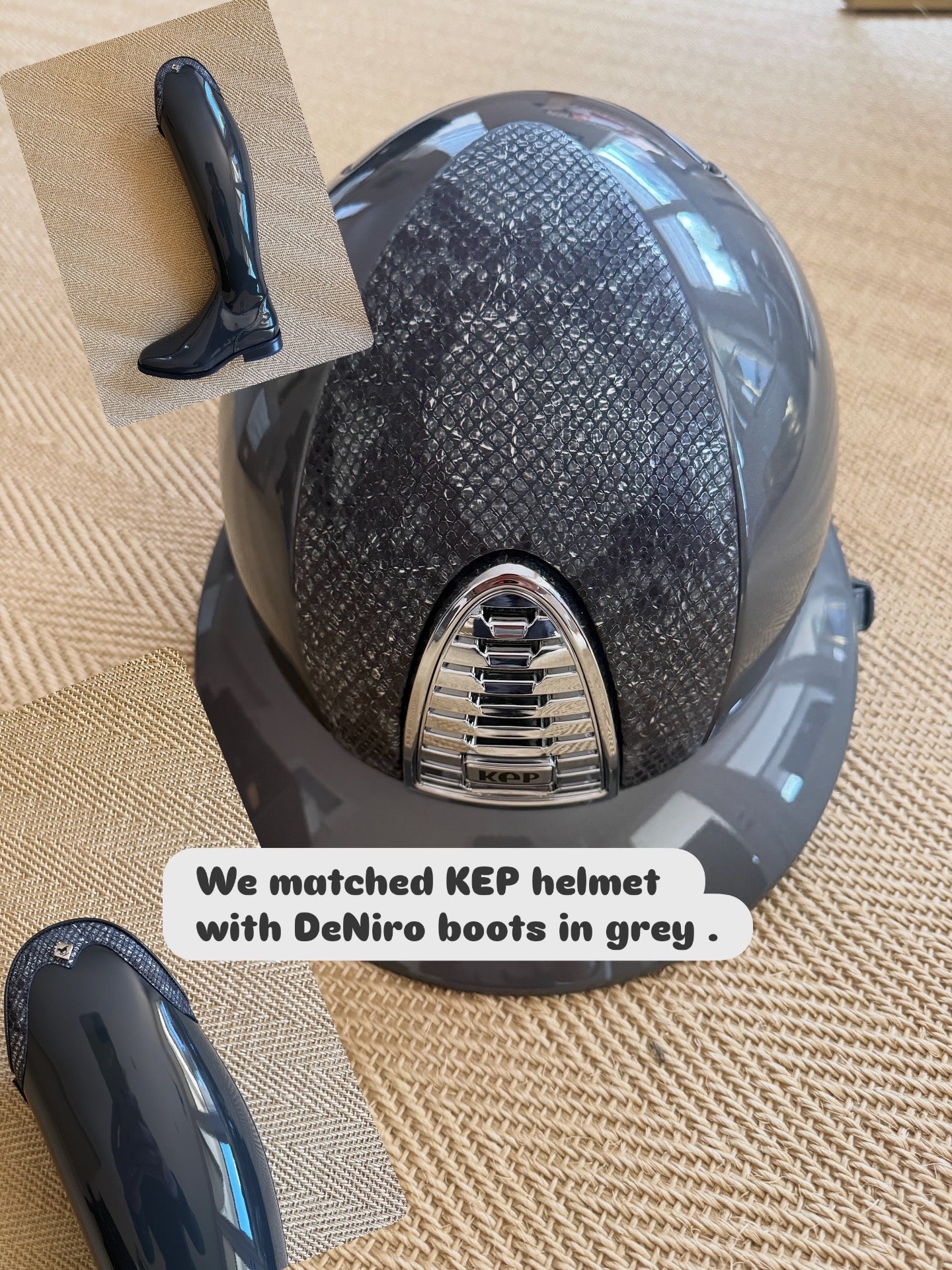 Kep Helmet using DeNiro leather swatch custom