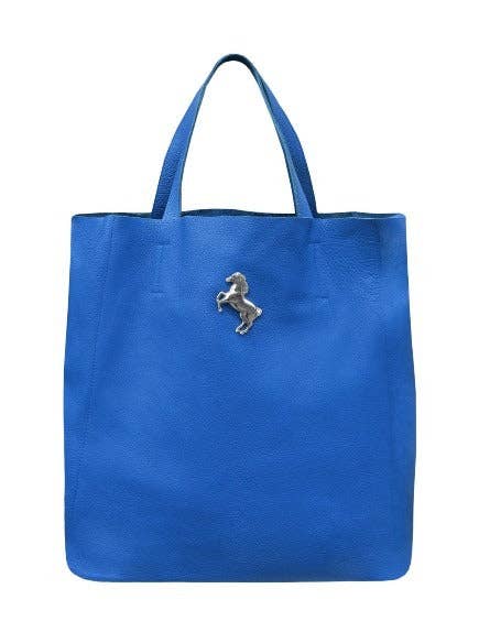 Big Leather Bag Blue