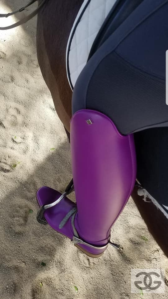 Tiziano Dressage boot custom purple/pink