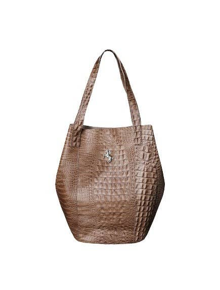 Gee Gee Med Leather Bucket Bag Sand