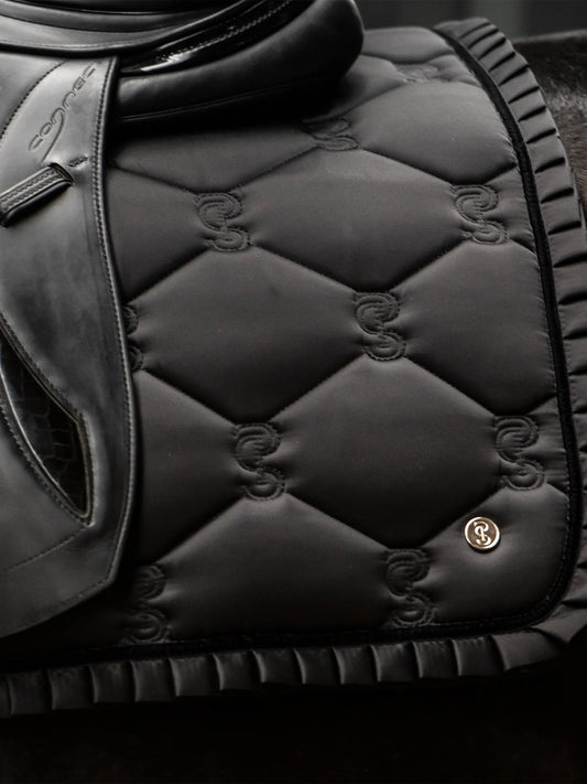 PS OF SWEDEN Saddle Pad Dressage Ruffle Black
