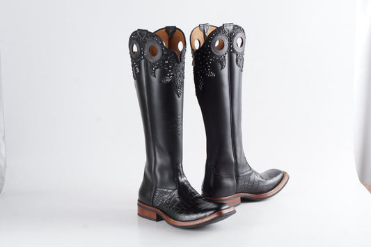 DeNiro western Buckaroo flame boot