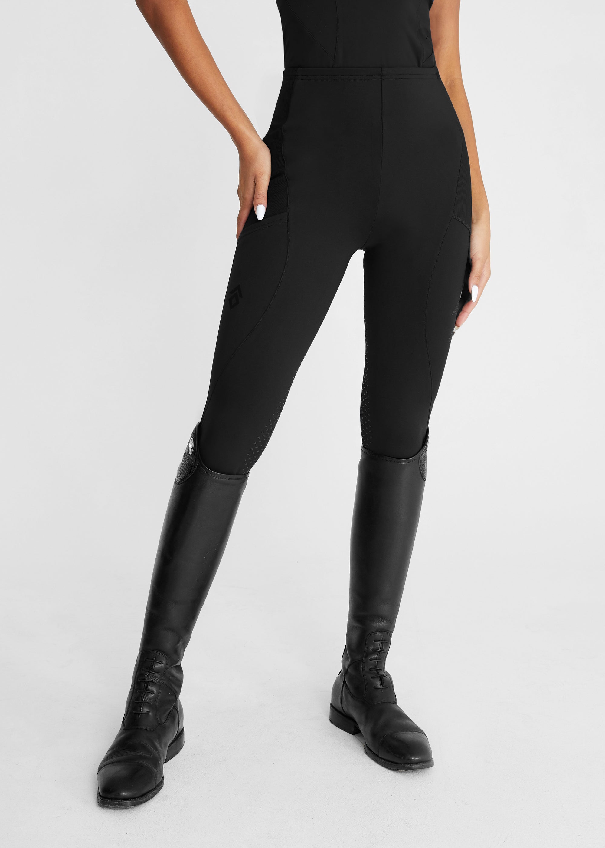 Aztec Diamond Core Full Seat Leggings in Black: Durable and Stylish Riding Legwear | Gee Gee Equine 