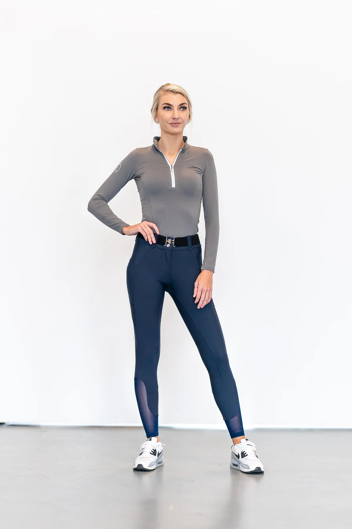 Free Ride Navy Lux Knee Patch zip up breech NOT AVAILABLE ONLINE STORE ONLY