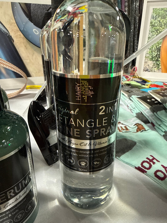 Hairy Pony detangle and shine spray