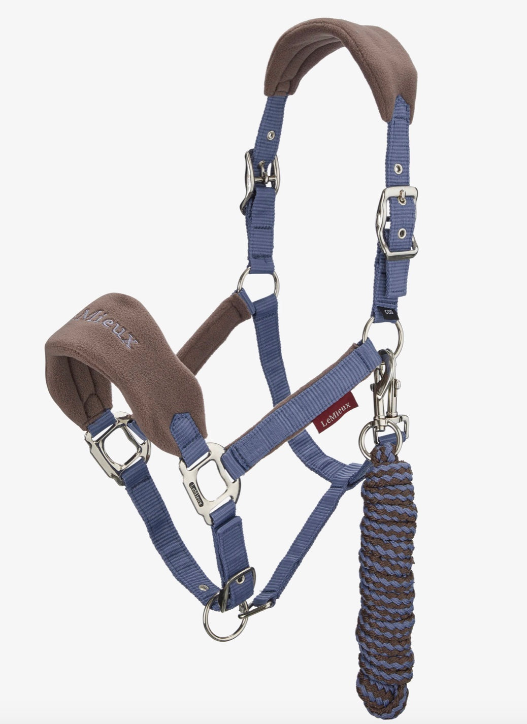 Le Mieux Vogue Fleece Head Collar and Rope Jay Blue