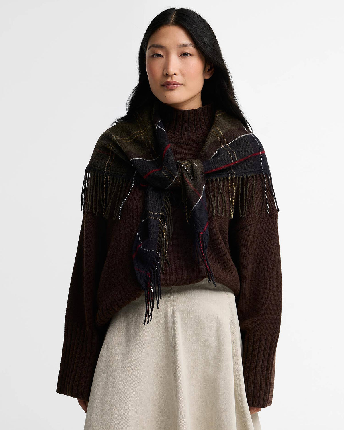Barbour Kirklees Tartan Triangular Scarf