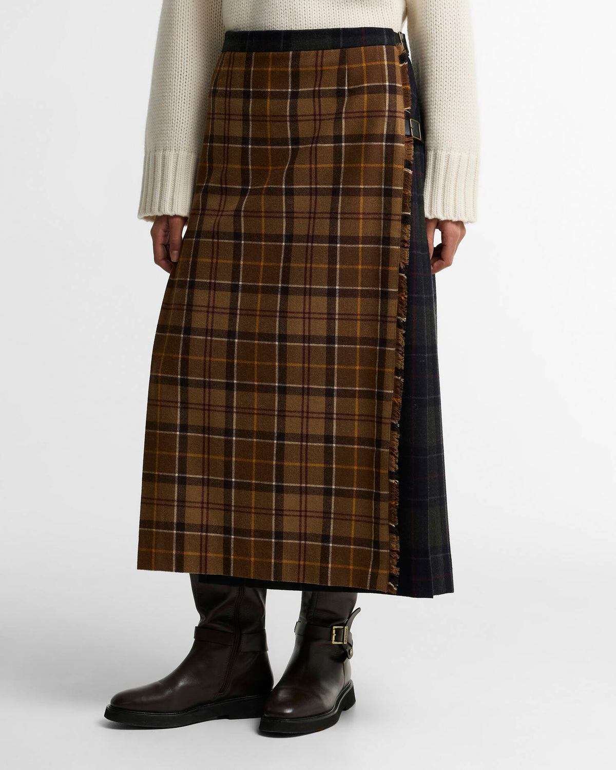 Barbour Hazelwood Tartan Midi Skirt