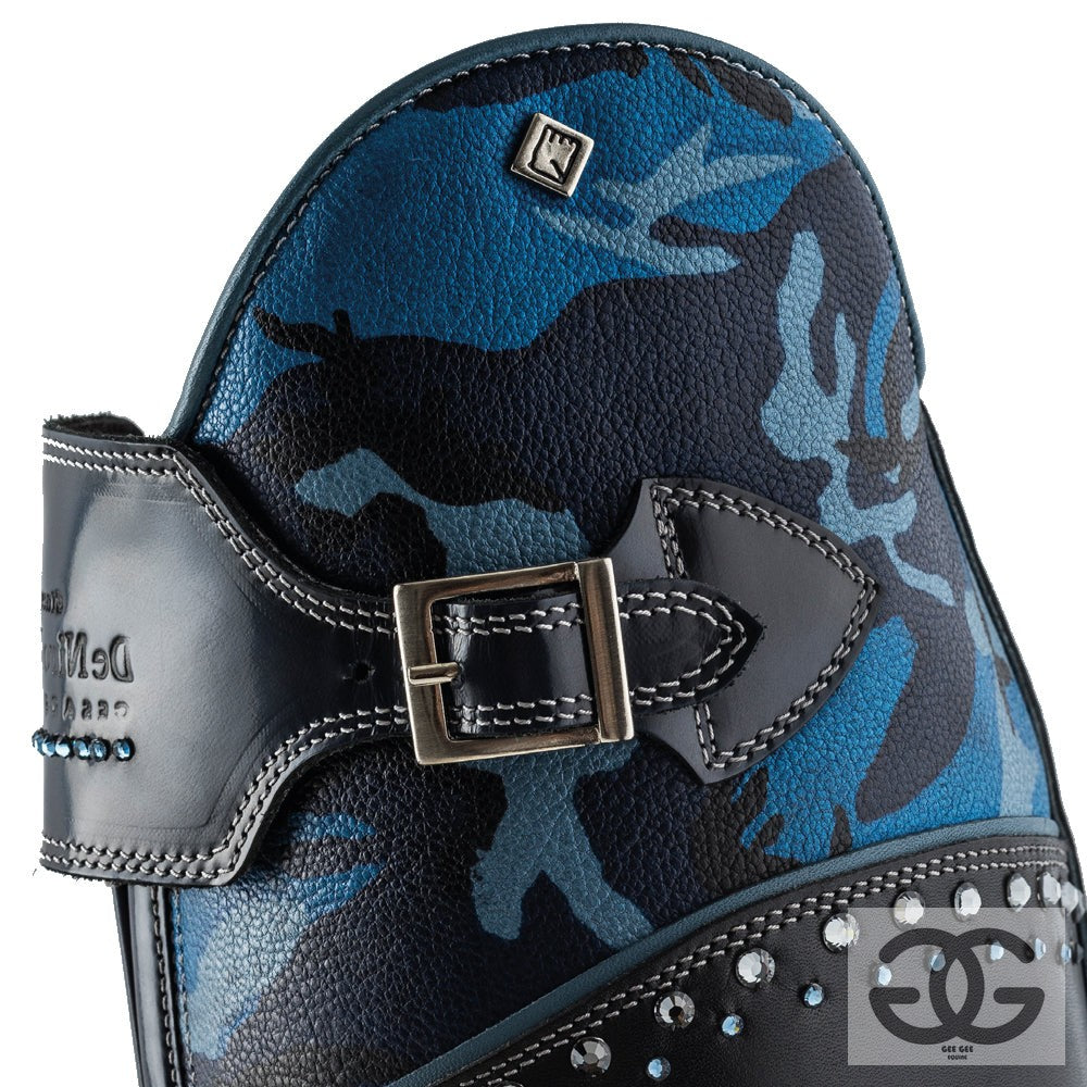 Deniro Savage Blue Camouflage Boot with sparkle