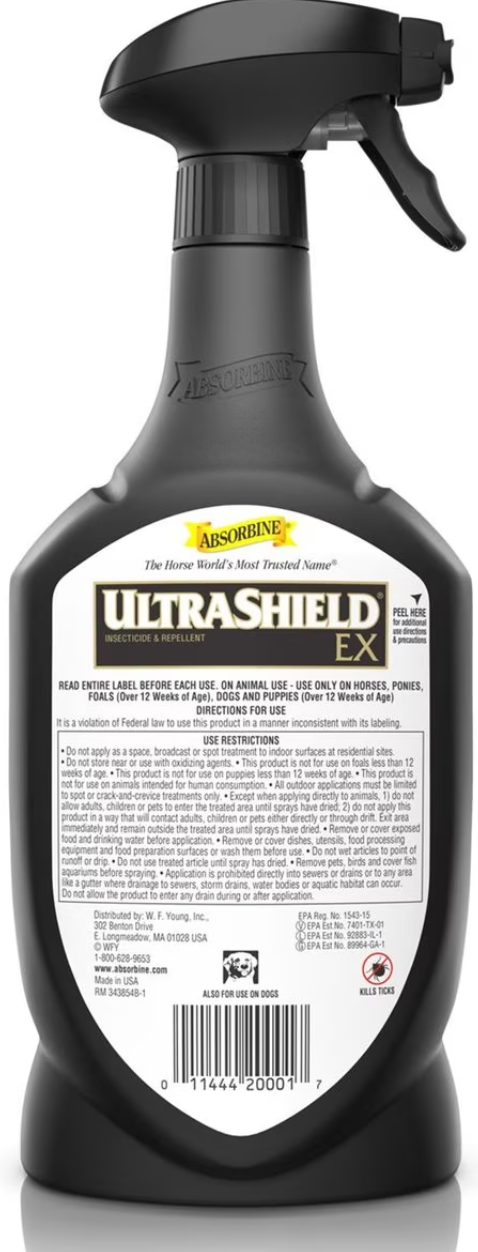 Absorbine Ultra Shield Fly Spray for Horse Protection by Gee Gee Equine 