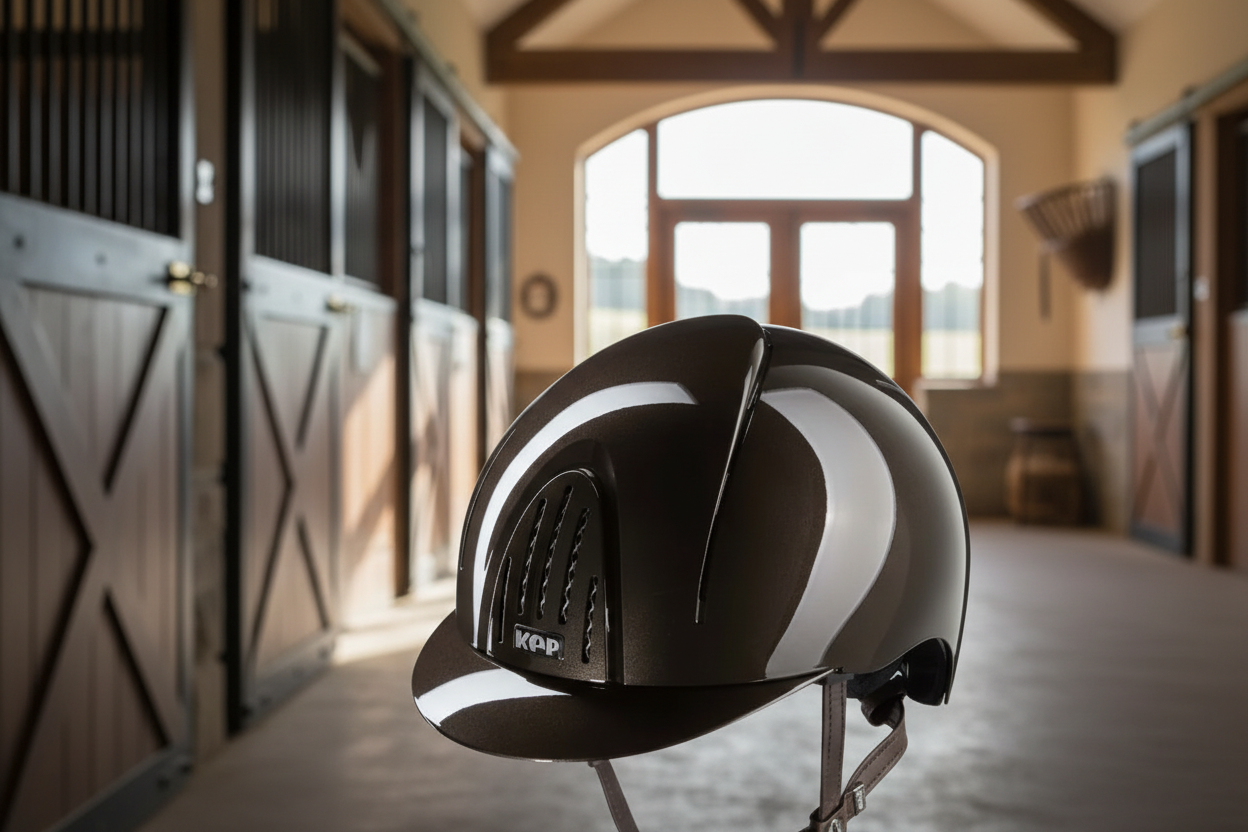 kep smart nova metal polish brown small brim helmet