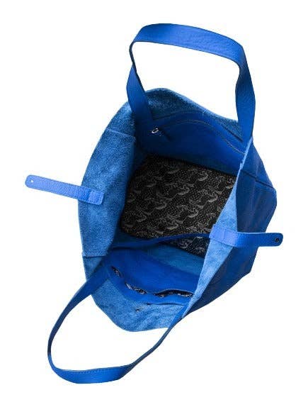 Big Leather Bag Blue