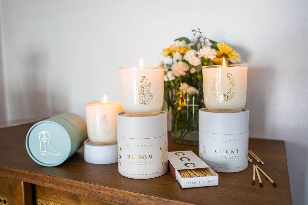 Stable Style Cowboy Boot Soy Wax Candle - Shine 