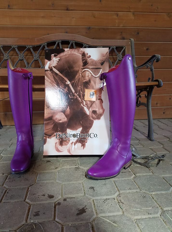 Tiziano Dressage boot custom purple/pink