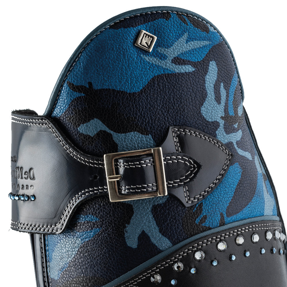 Deniro Savage Blue Camouflage Boot with sparkle
