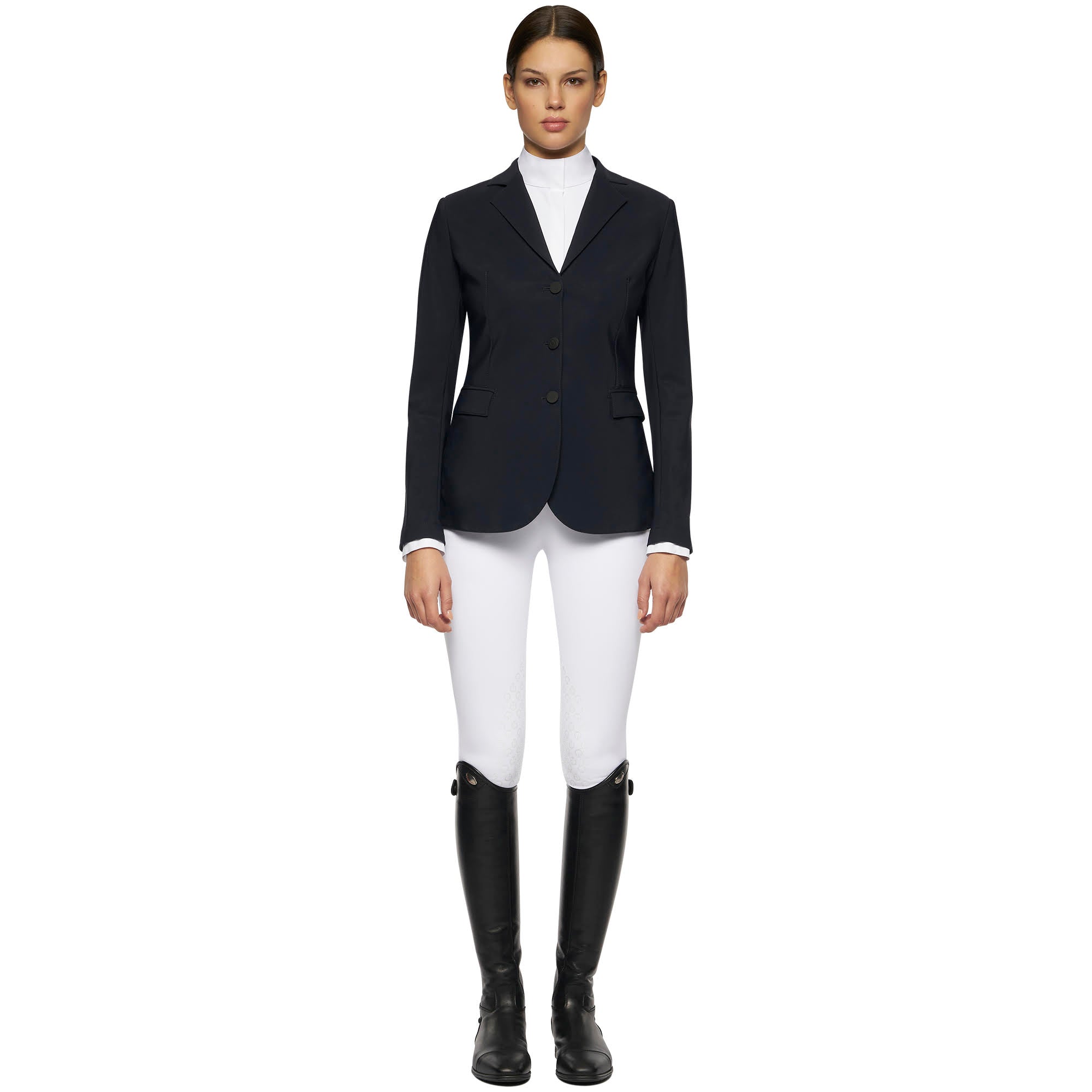 Gee Gee Equine Cavalleria Toscana American Riding Show Coat in Olive and Navy - Dressage Apparel